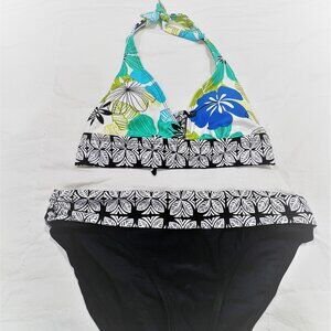 A.N.A - Black & Multicolor Striped Push-Up Bikini Set Swimwear